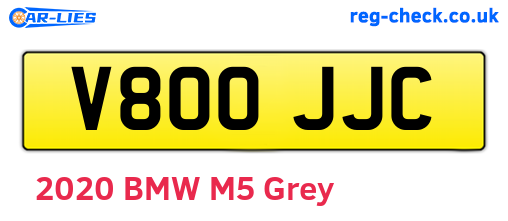 V800JJC are the vehicle registration plates.