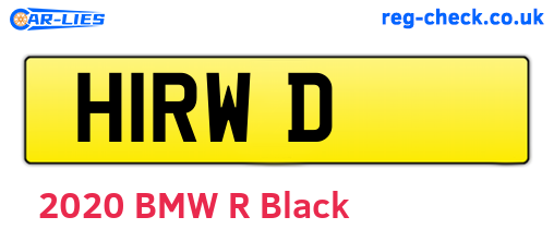 H1RWD are the vehicle registration plates.