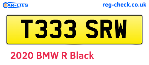 T333SRW are the vehicle registration plates.
