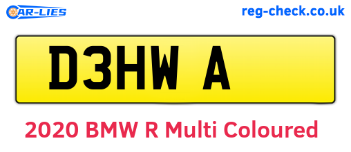 D3HWA are the vehicle registration plates.