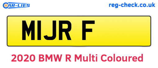 M1JRF are the vehicle registration plates.