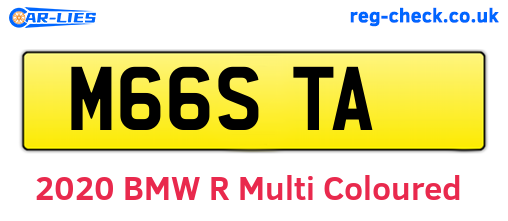 M66STA are the vehicle registration plates.