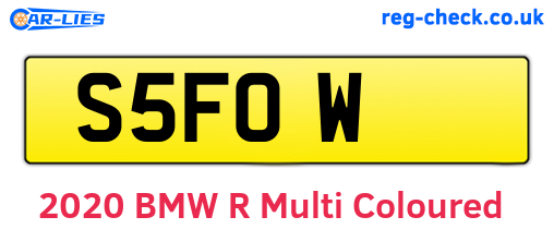 S5FOW are the vehicle registration plates.