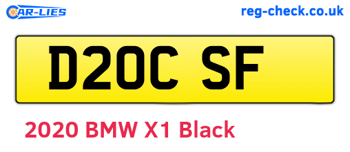 D20CSF are the vehicle registration plates.
