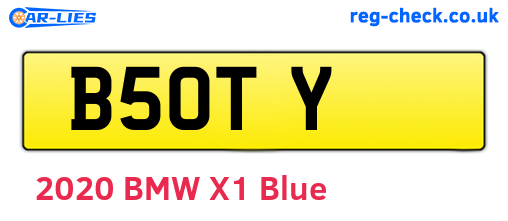 B5OTY are the vehicle registration plates.