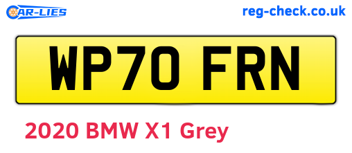 WP70FRN are the vehicle registration plates.