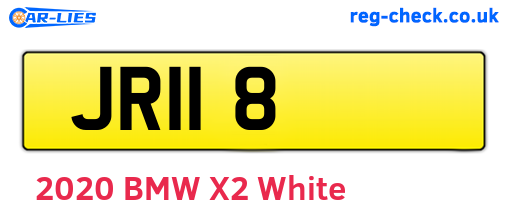JR118 are the vehicle registration plates.