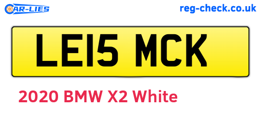 LE15MCK are the vehicle registration plates.