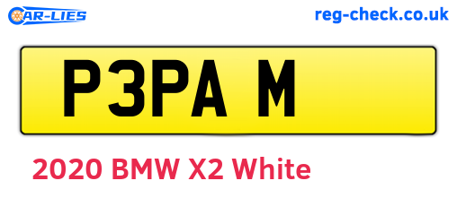 P3PAM are the vehicle registration plates.