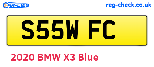 S55WFC are the vehicle registration plates.