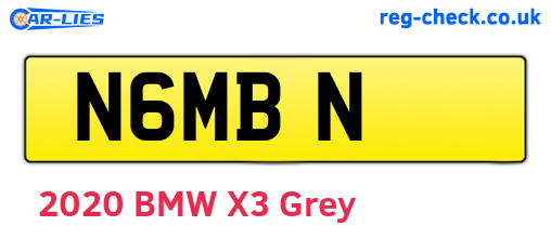 N6MBN are the vehicle registration plates.