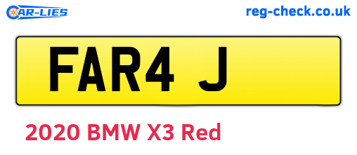 FAR4J are the vehicle registration plates.