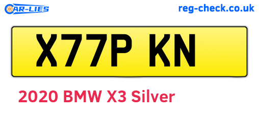 X77PKN are the vehicle registration plates.
