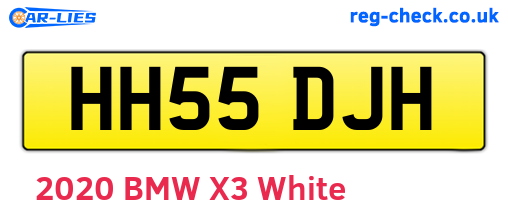 HH55DJH are the vehicle registration plates.