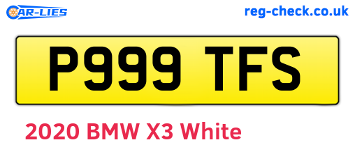 P999TFS are the vehicle registration plates.