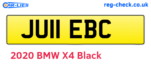 JU11EBC are the vehicle registration plates.