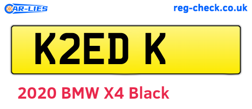 K2EDK are the vehicle registration plates.