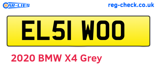EL51WOO are the vehicle registration plates.
