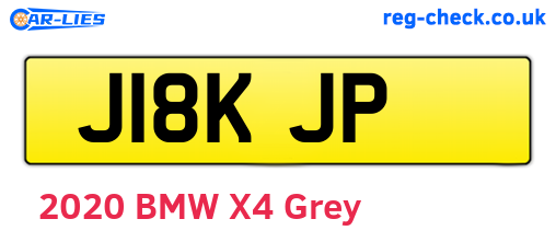 J18KJP are the vehicle registration plates.