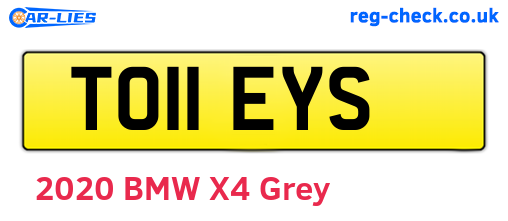 TO11EYS are the vehicle registration plates.
