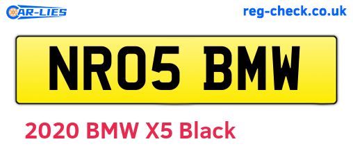 NR05BMW are the vehicle registration plates.