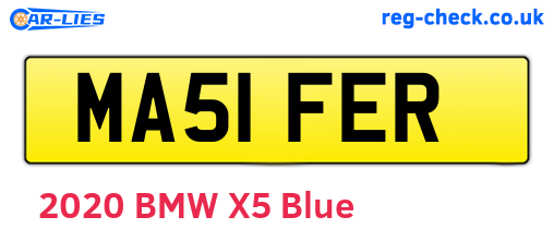 MA51FER are the vehicle registration plates.