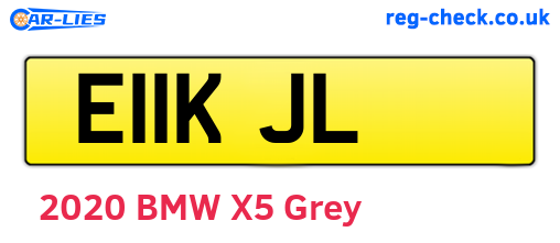 E11KJL are the vehicle registration plates.