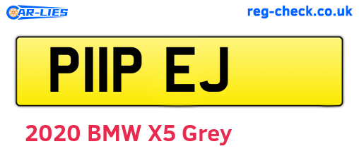 P11PEJ are the vehicle registration plates.