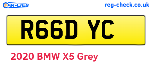 R66DYC are the vehicle registration plates.