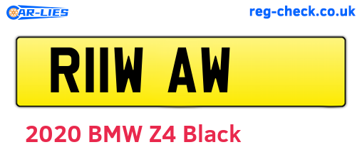R11WAW are the vehicle registration plates.