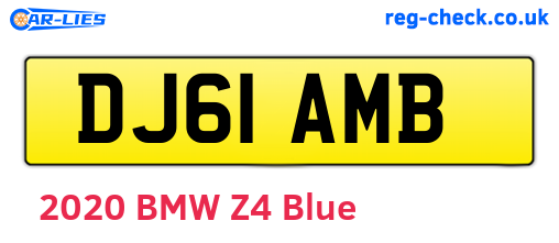 DJ61AMB are the vehicle registration plates.