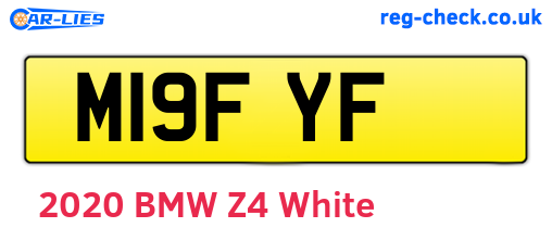 M19FYF are the vehicle registration plates.
