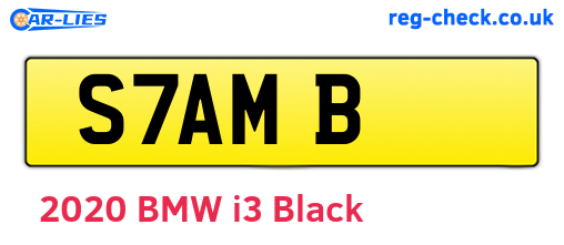 S7AMB are the vehicle registration plates.