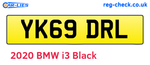 YK69DRL are the vehicle registration plates.