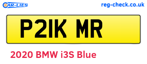 P21KMR are the vehicle registration plates.