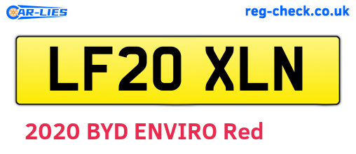 LF20XLN are the vehicle registration plates.