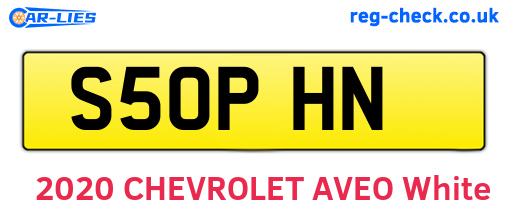 S50PHN are the vehicle registration plates.
