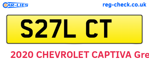 S27LCT are the vehicle registration plates.