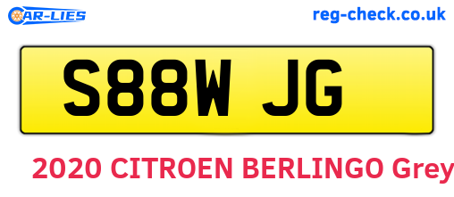 S88WJG are the vehicle registration plates.