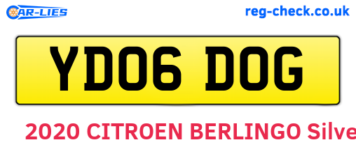 YD06DOG are the vehicle registration plates.