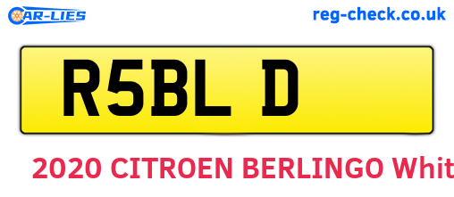 R5BLD are the vehicle registration plates.