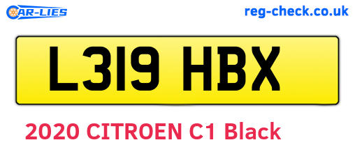 L319HBX are the vehicle registration plates.