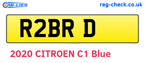 R2BRD are the vehicle registration plates.