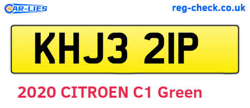 KHJ321P are the vehicle registration plates.