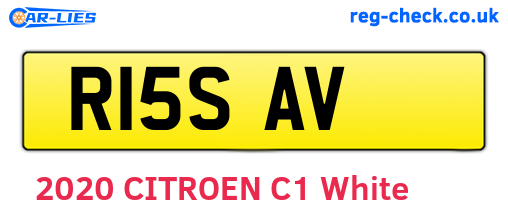 R15SAV are the vehicle registration plates.