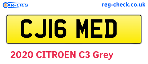 CJ16MED are the vehicle registration plates.