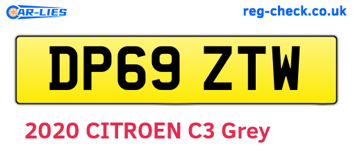 DP69ZTW are the vehicle registration plates.