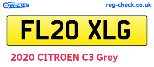 FL20XLG are the vehicle registration plates.