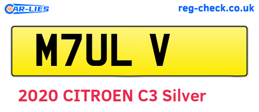 M7ULV are the vehicle registration plates.