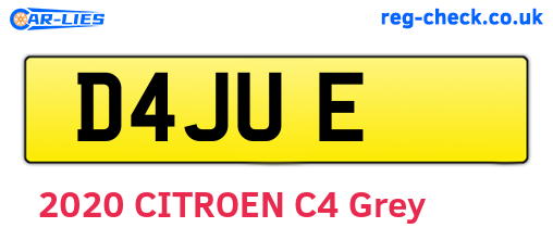 D4JUE are the vehicle registration plates.